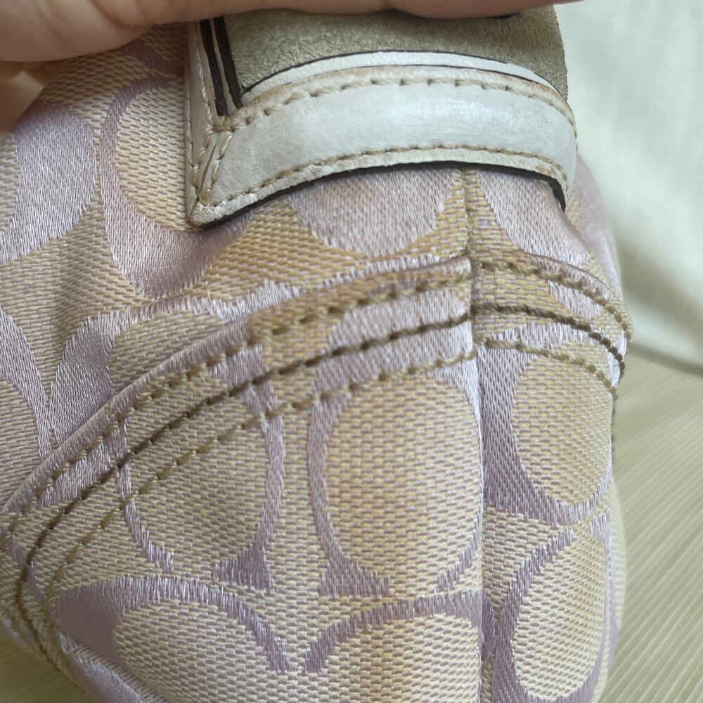 Extremely Rare Y2K Coach Mini Soho 6266 Lilac Signature Hobo + Coin Purse Set - Picture 8 of 12